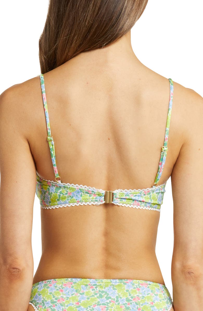 YELLOW THE LABEL Knox Lace Trim Bikini Top, Alternate, color, 