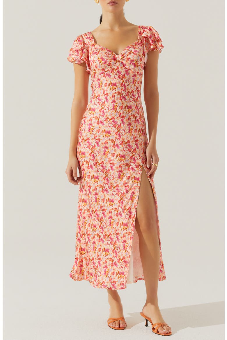 Maisy Midi Dress, Main, color, PINK MULTI