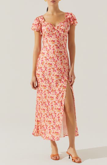 draped off the shoulder dress Off shoulder pleated dress with overskirt Red / US 10