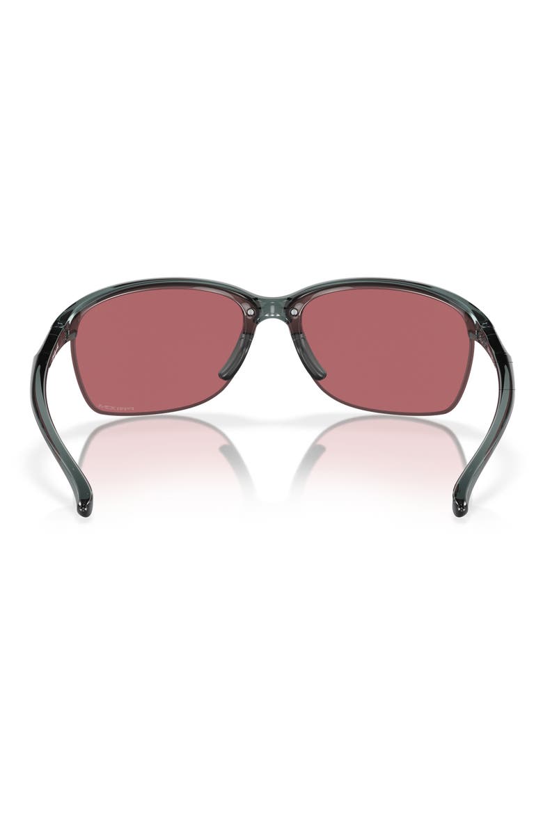 Unstoppable 65mm Prizm™ Gradient Oversize Polarized Rectangular Sunglasses, Alternate, color, SHINY BLACK
