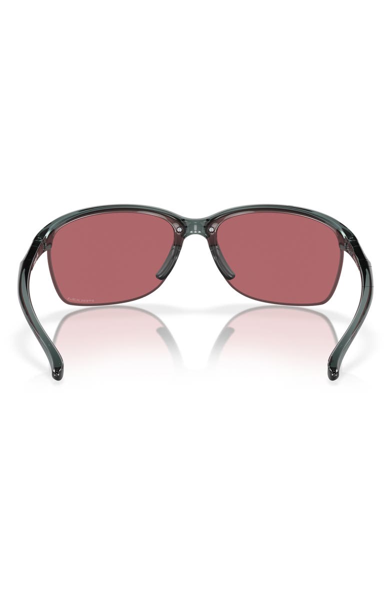 Oakley Unstoppable 65mm Prizm<sup>™</sup> Gradient Oversize Polarized Rectangular Sunglasses, Alternate, color, Shiny Black