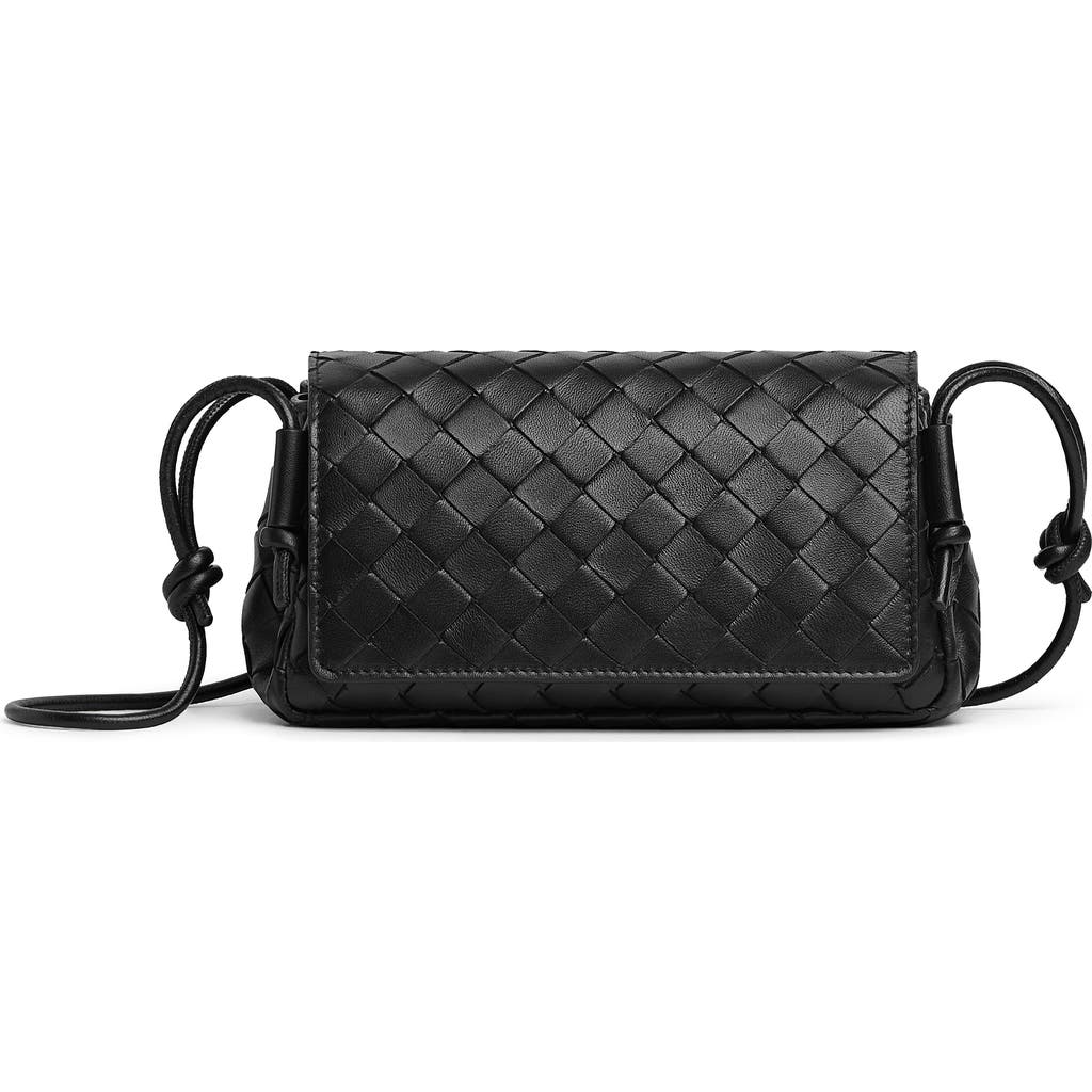 Bottega Veneta Discoteca Intrecciato Leather Crossbody Pouch