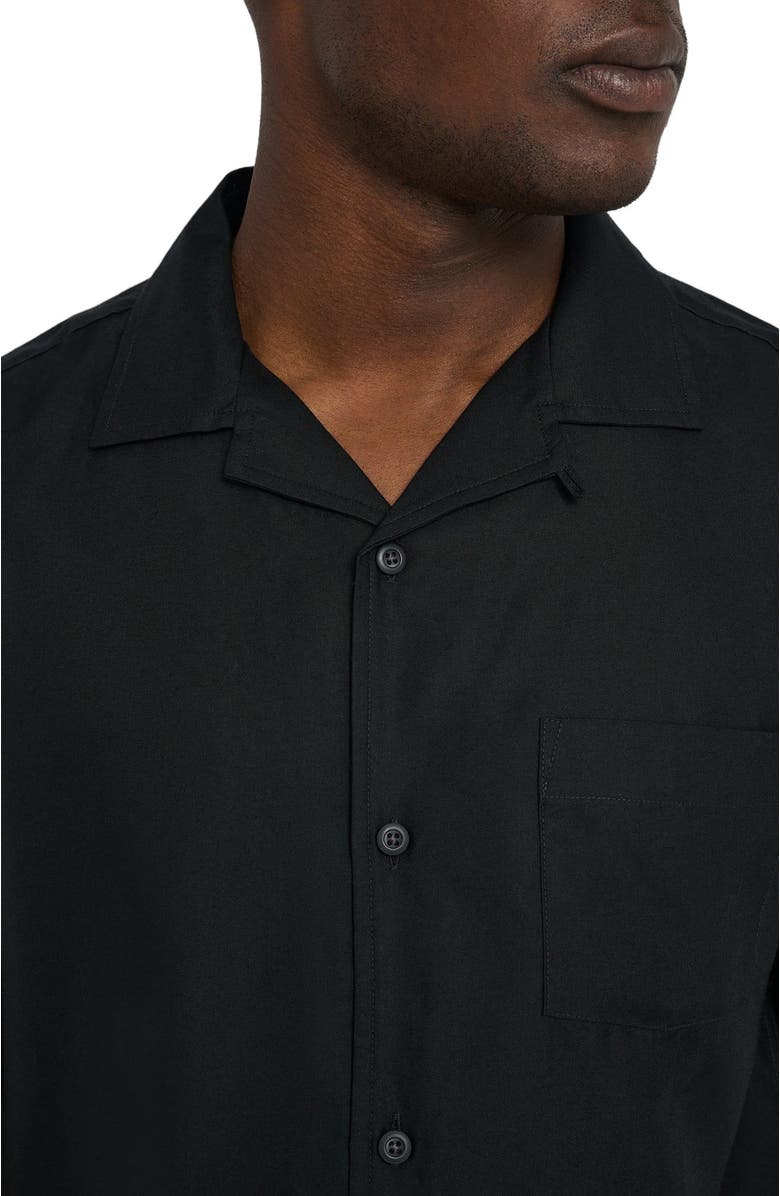 Onia Tencel Vacation Shirt, Alternate, color, Black