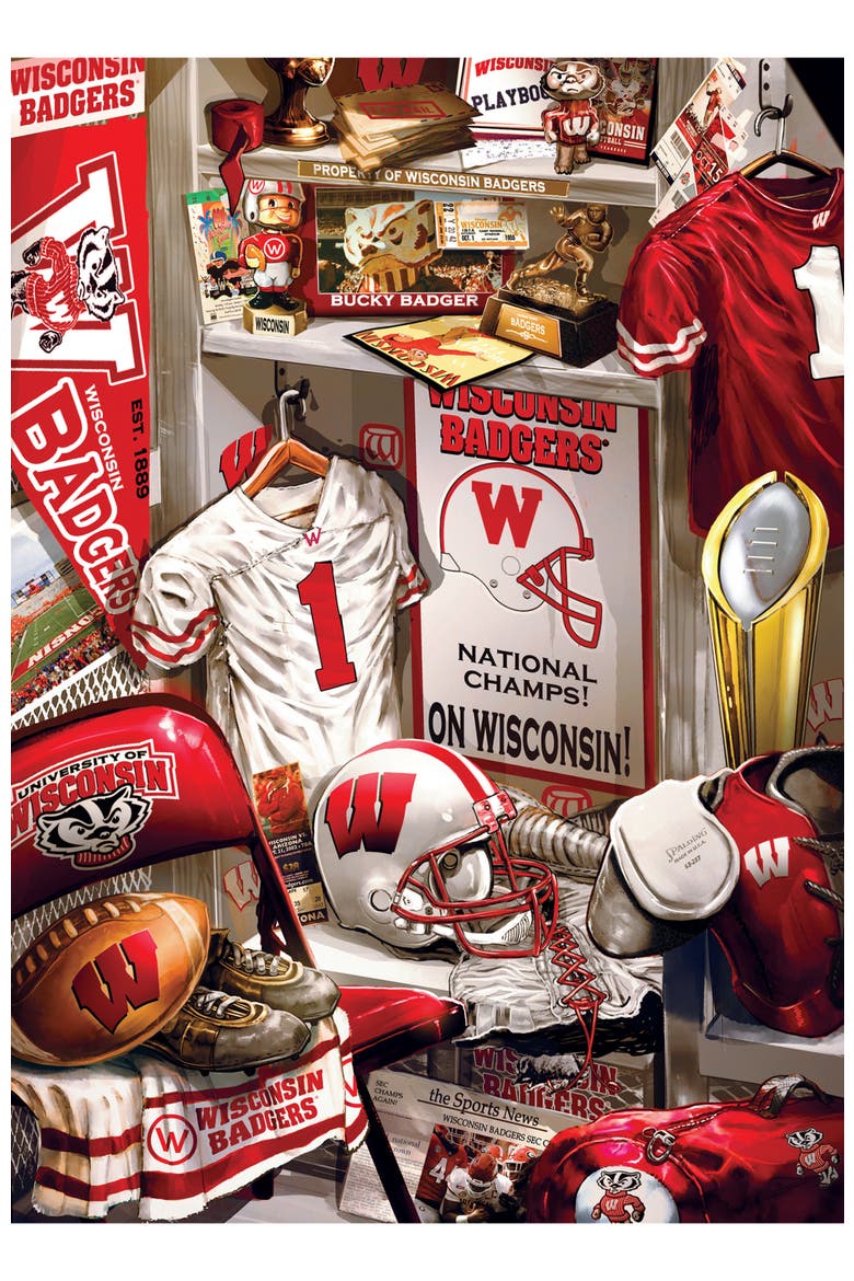 Wisconsin Badgers Locker Room 500 Puzzle, Alternate, color, Multicolor