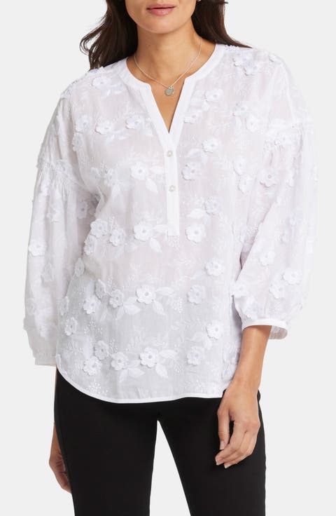 Paulina Floral Embroidered Peasant Top