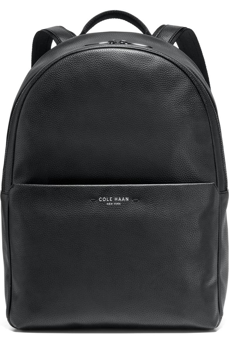 cole haan mens leather backpack Black Brown Bags Exterior trolly pass through for travel ease Cole Haan Belmont Leather Backpack