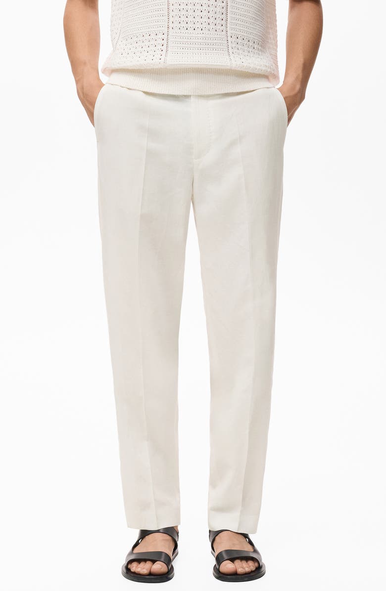 MANGO Straight Leg Pants, Main, color, Off White