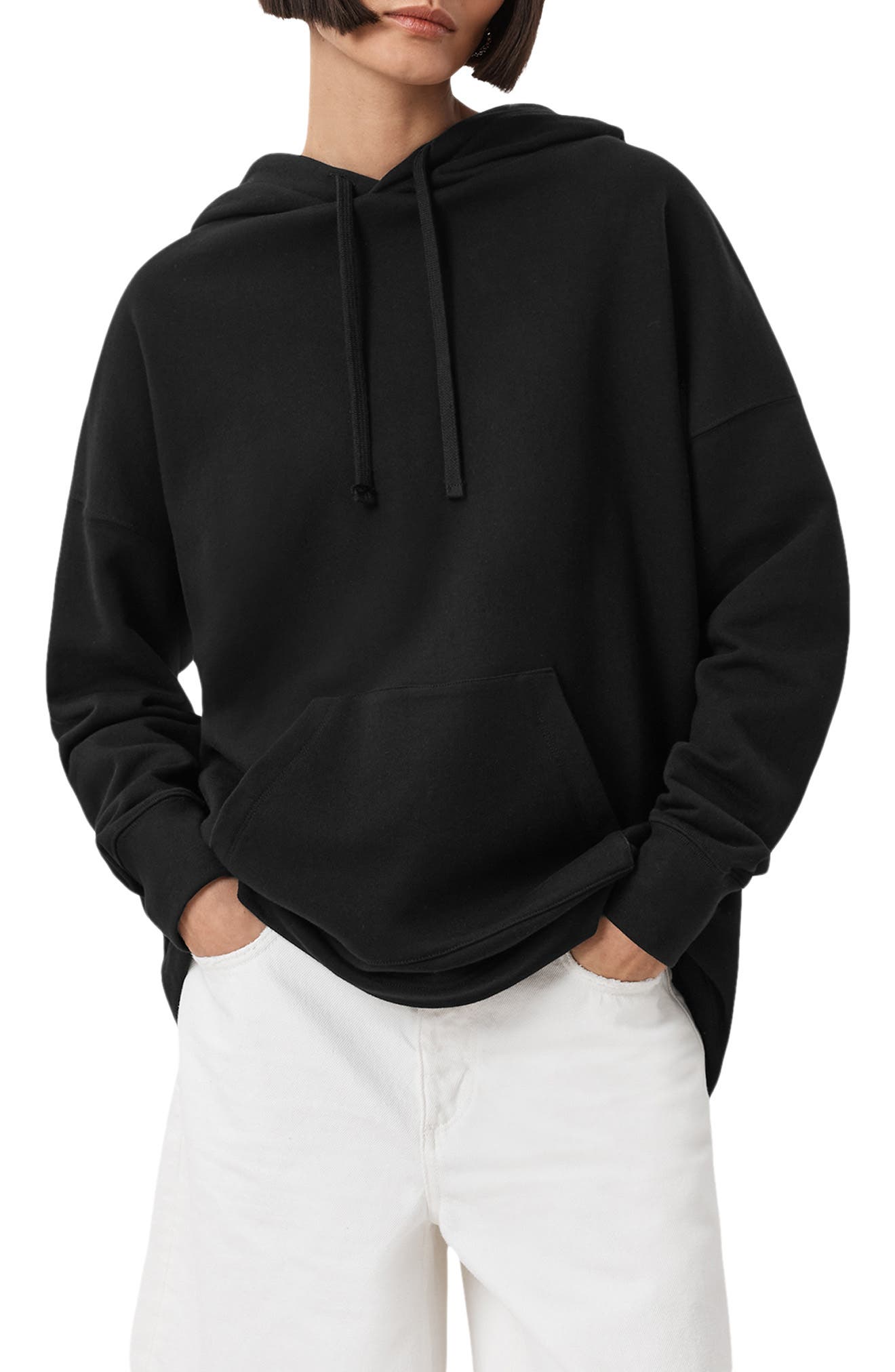 AllSaints Etti Scrunch Cotton Hoodie