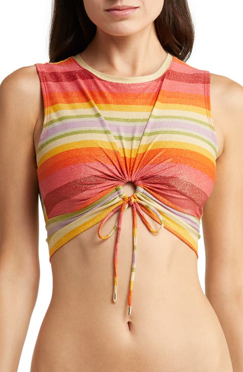Greta Ruched Cutout Swim Top