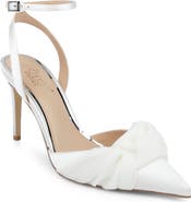 Jewel Badgley Mischka Federica Ankle Strap Pointed Toe Pump