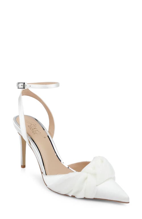 Jewel Badgley Mischka Federica Ankle Strap Pointed Toe Pump