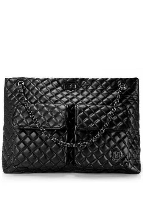 Diana Quilted Vegan Leather Weekender Duffel Bag