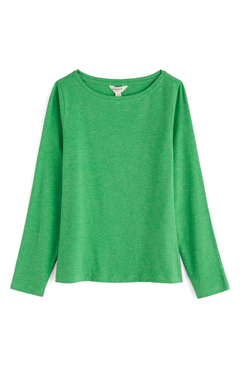Seasalt Cornwall Easel Long Sleeve Stretch Organic Cotton Top, Alternate, color, Hedgerow