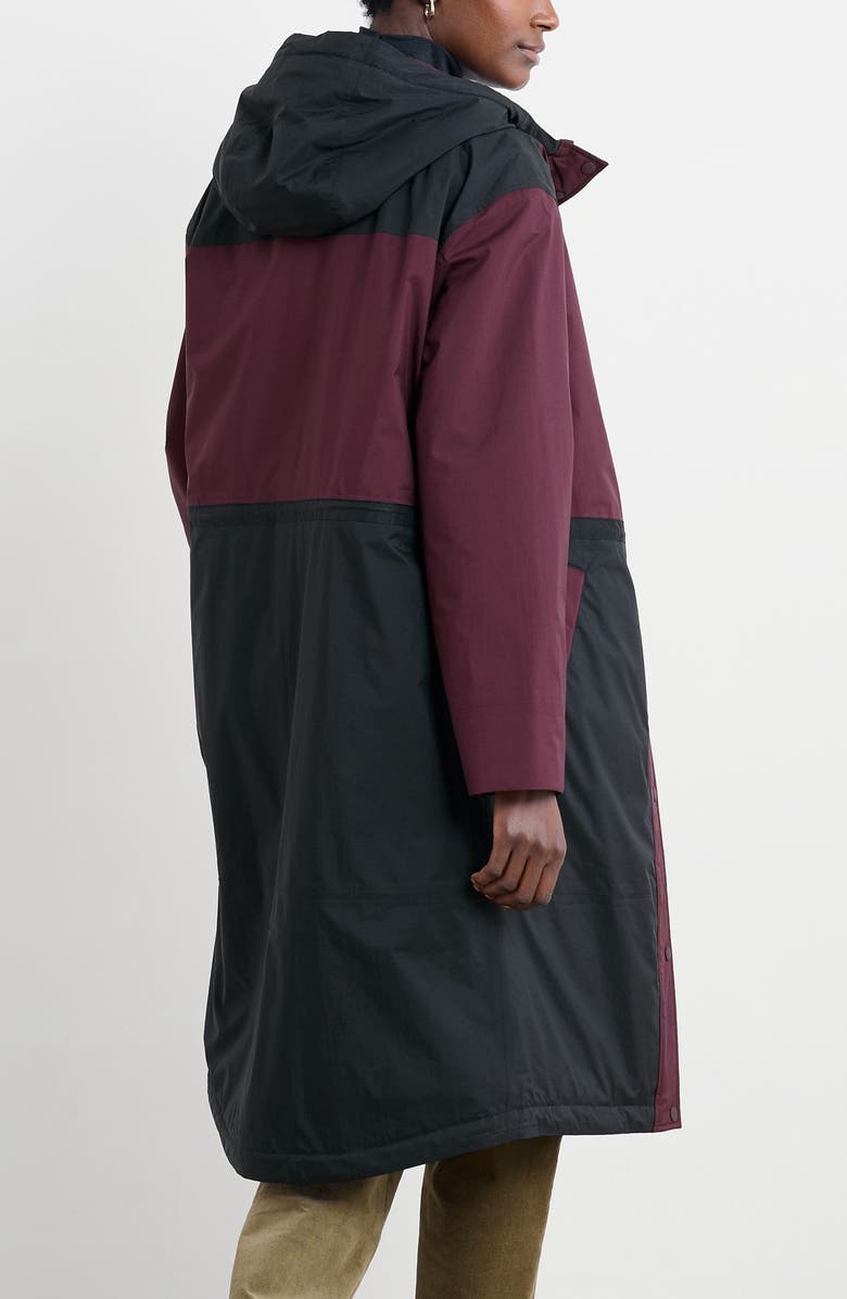 Seasalt Cornwall Chapel Rock Longline Waterproof Hooded Raincoat, Alternate, color, Dark Hellebore/Onyx