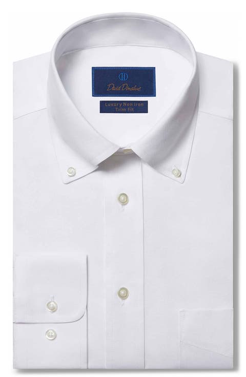 Trim Fit Pinpoint Oxford Non-Iron Dress Shirt