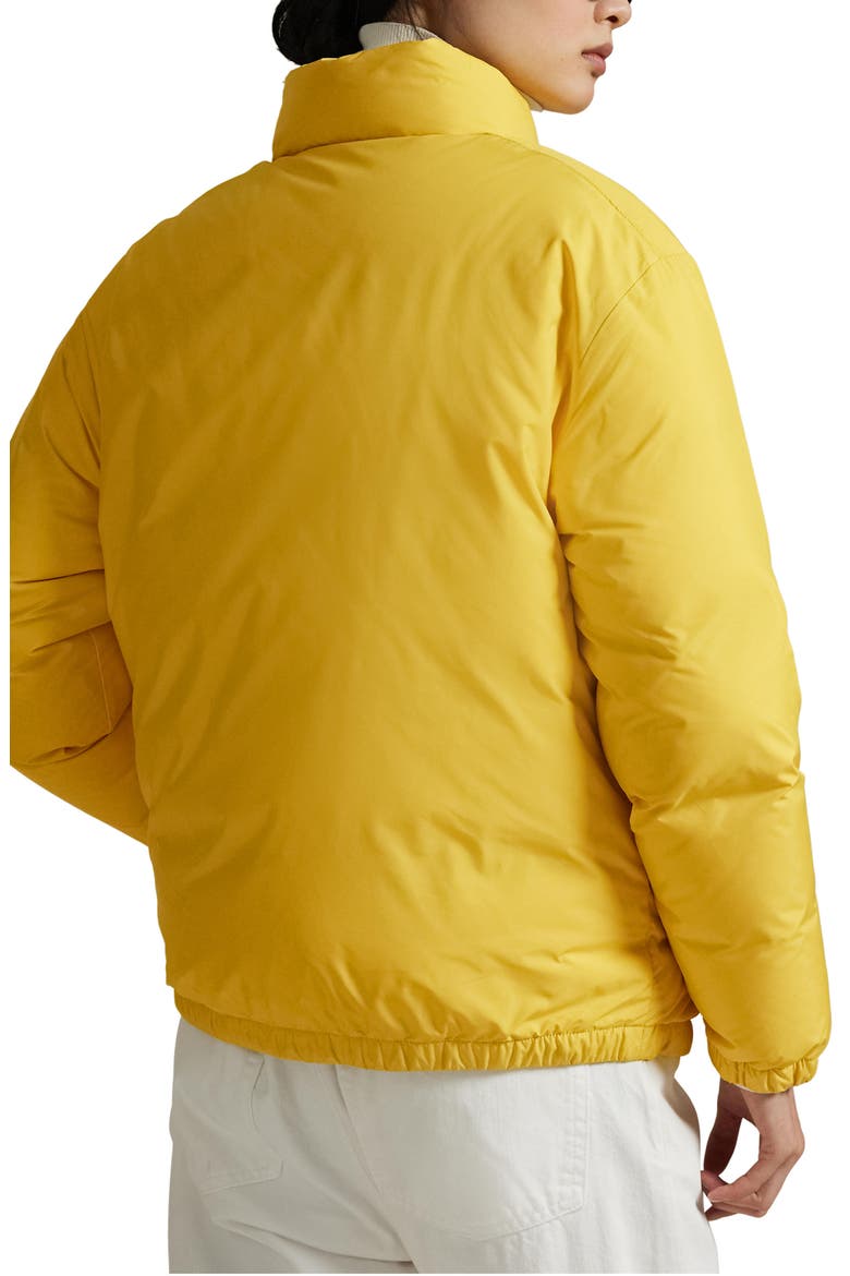Logo Down Puffer Jacket, Alternate, color, ATHLETIC GOLD