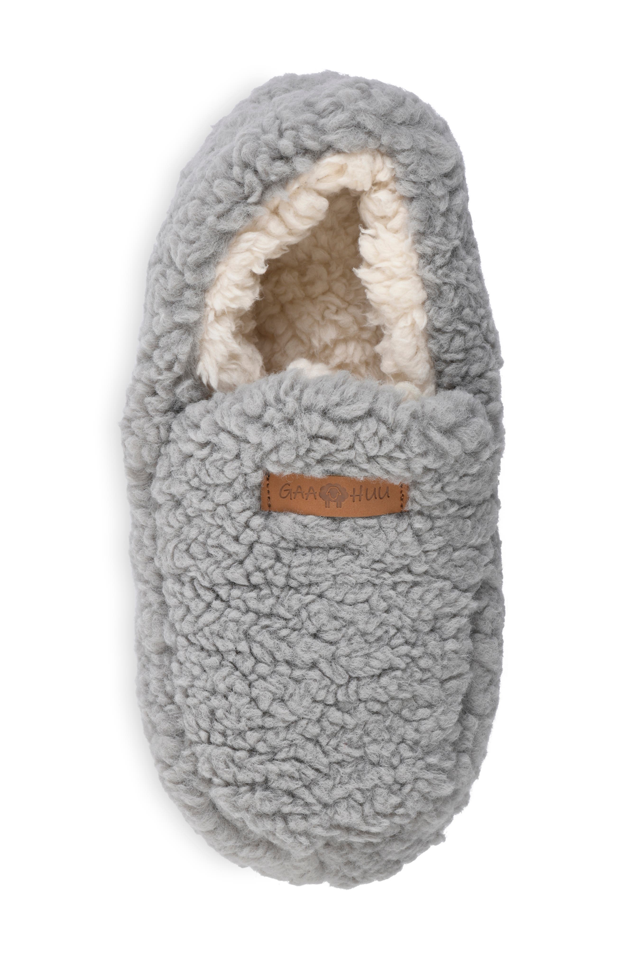 GAAHUU Berber Faux Shearling Lined Slipper, Alternate, color, Grey