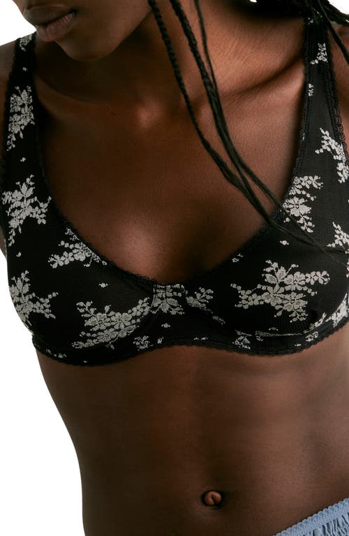 Free People Talk About It Mesh Underwire Bra In Multi