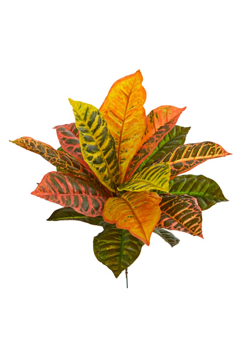 17-in Garden Croton Artificial Plant, Main, color, Orange