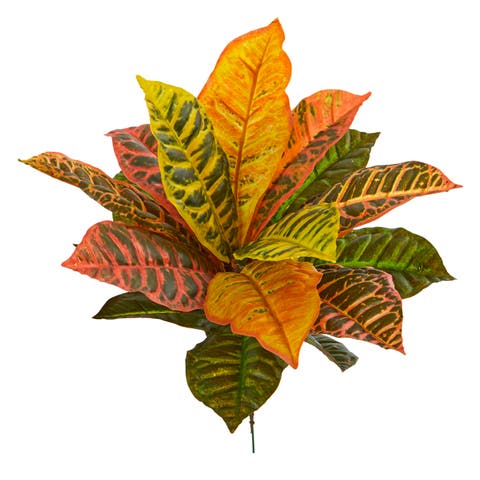 17-in Garden Croton Artificial Plant (Real Touch) (Set of 6)