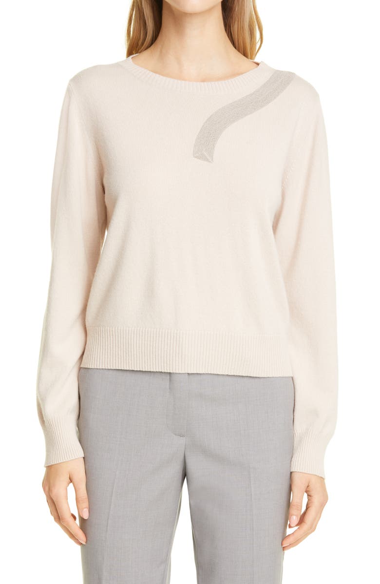 Fabiana Filippi Bead Detail Cashmere Sweater, Main, color, 