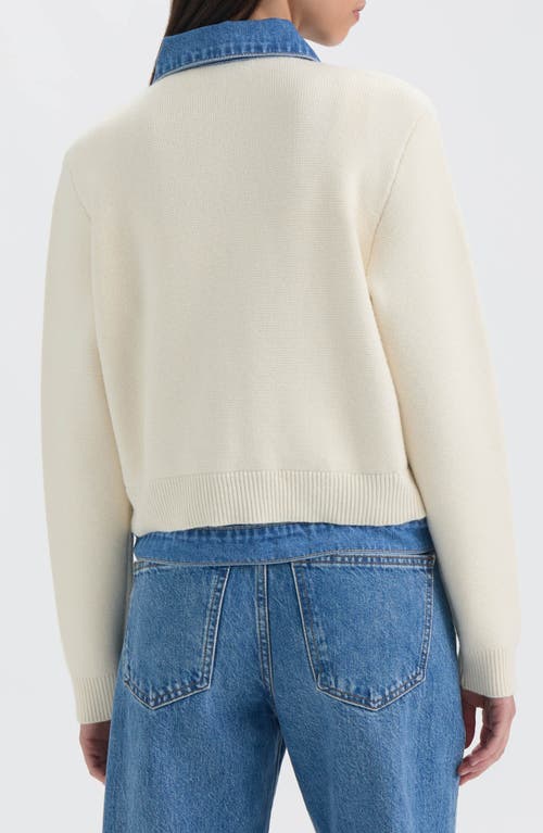 Nvlt Sweater Jean Jacket In Neutral