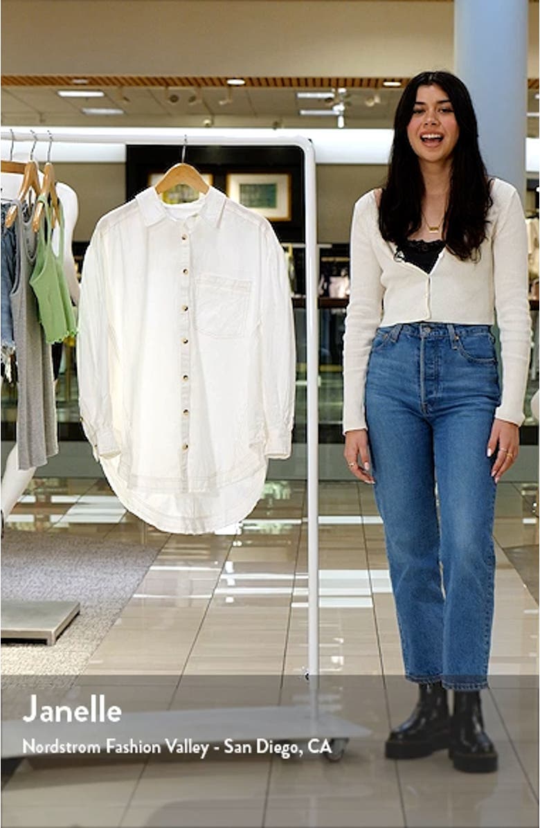 Happy Hour Oversize Poplin Button-Up Shirt, sales video thumbnail