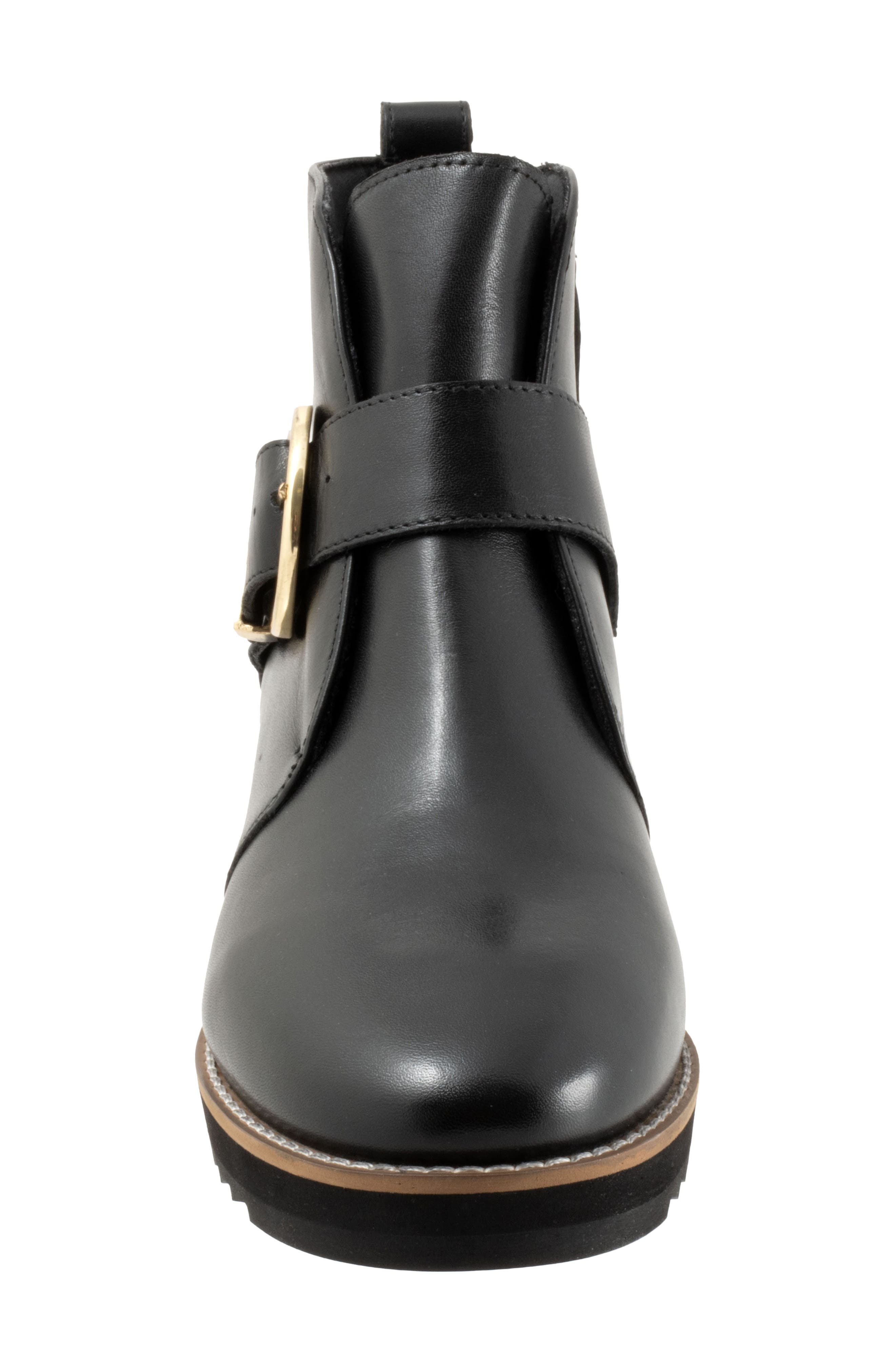 Trotters Wendi Platform Wedge Bootie, Alternate, color, Black