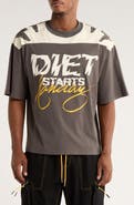 DIET STARTS MONDAY Yoke Cotton Graphic T-Shirt