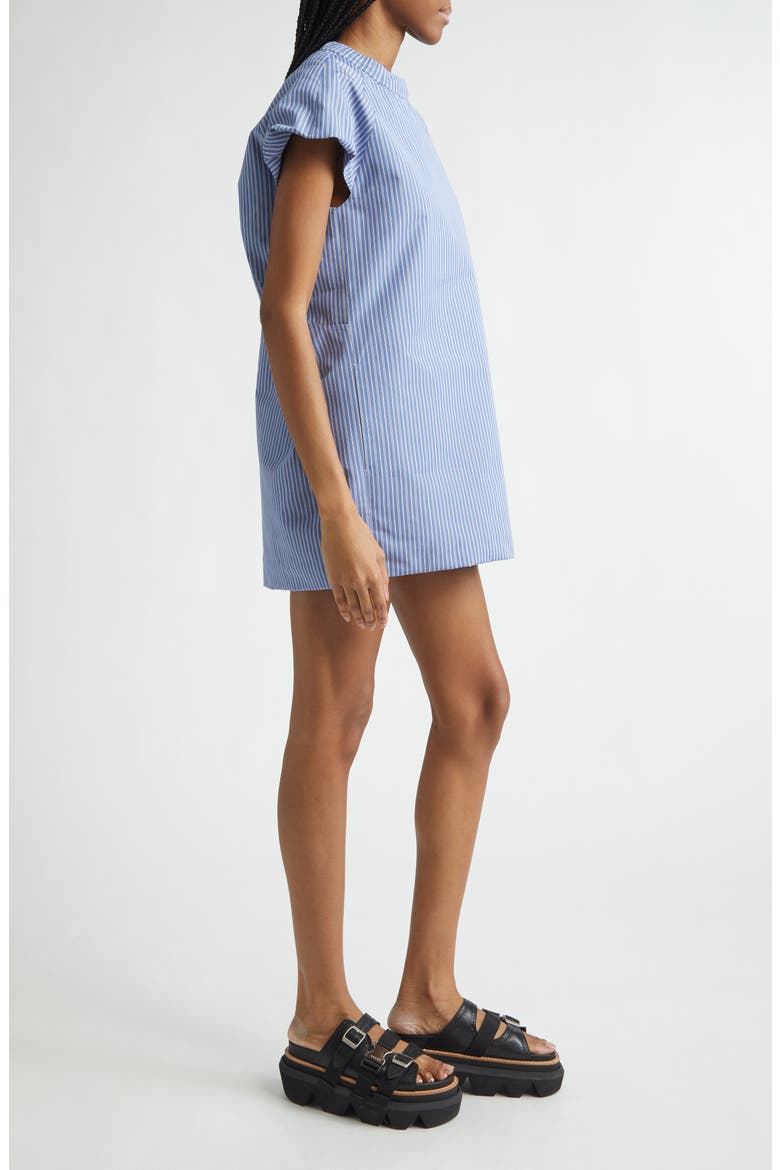 Poplin Sweatshirt Dress, Alternate, color, BLUE STRIPE