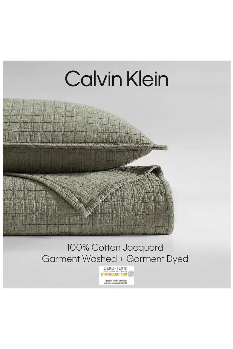Essential Washed Jacquard Coverlet, Alternate, color, GREEN