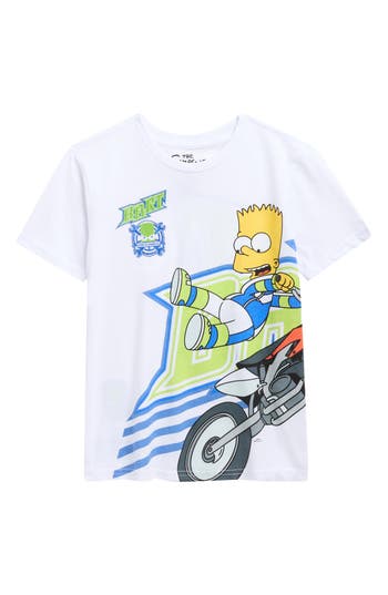 Freeze Kids' Bart Simpson Graphic T-shirt In White