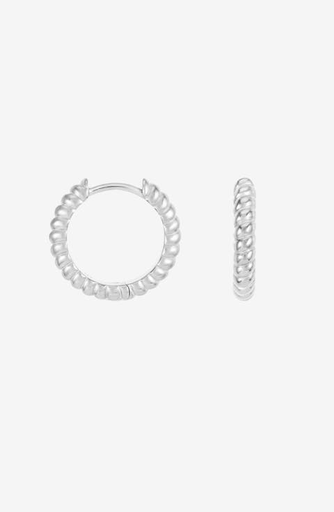 Twist Huggie Hoops