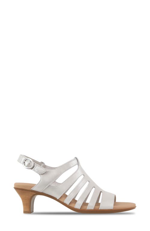 Munro Lanna Kitten Heel Slingback Sandal In Gray
