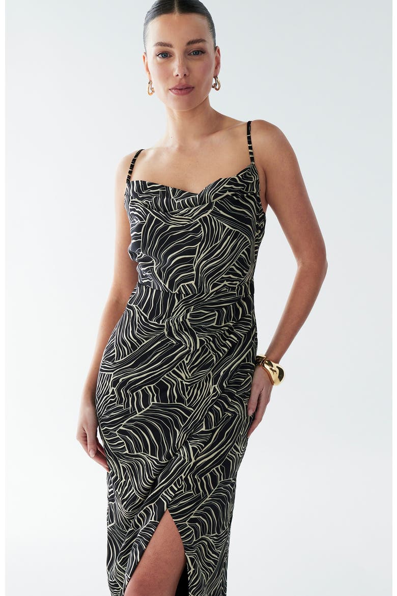 Reenie Dress, Alternate, color, Black Abstract