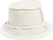 Steve Madden Mai Faux Fur Trim Bucket Hat