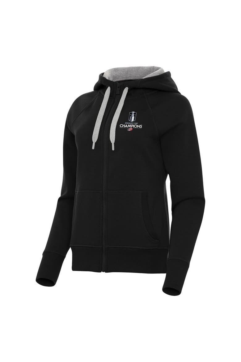 Women's Antigua  Black Carolina Hurricanes 2026 Stanley Cup Champions Takeover Fleece Raglan Full-Zip Hoodie, Main, color, Black