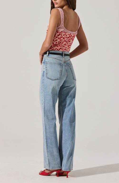 Astr The Label Floral Milkmaid Top In Cherry Print