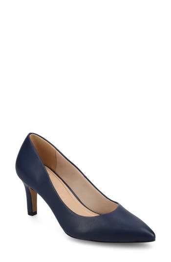 Shop Journee Collection Scylee Pump In Navy