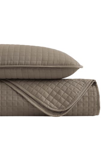 Southshore Fine Linens Vilano Oversize Quilt Set In Dark Taupe
