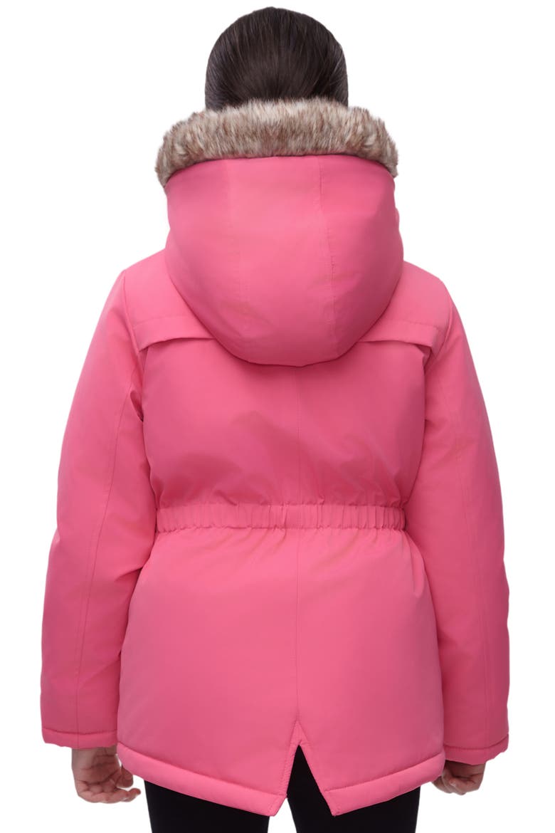 Kids' Cozy Fleece-Lined Parka, Alternate, color, Hot Berry Pink