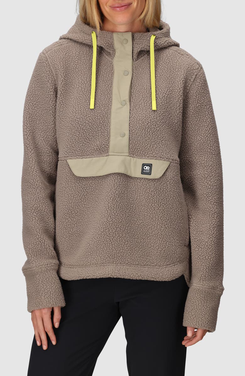 Outdoor Research Grayland High Pile Fleece Hoodie, Main, color, Sable