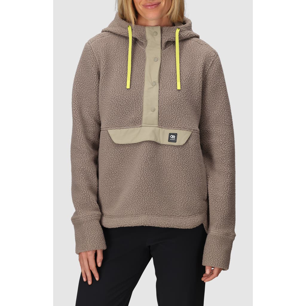 Outdoor Research Grayland High Pile Fleece Hoodie In Neutral