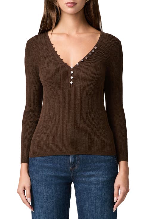 Ginnette Button Rib Sweater
