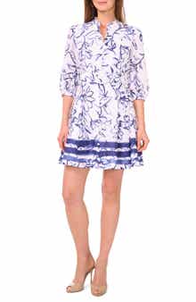 Floral Belted Cotton Shirtdress