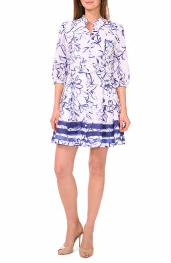 Floral Belted Cotton Shirtdress