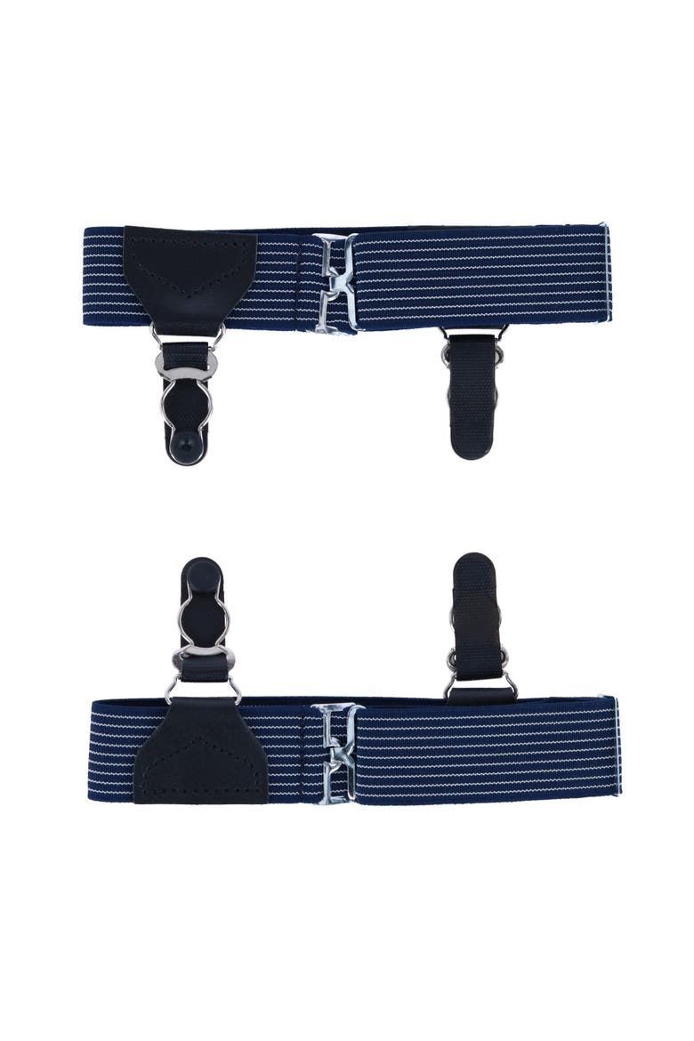 Sutton Double Grip Sock Garters, Main, color, Navy