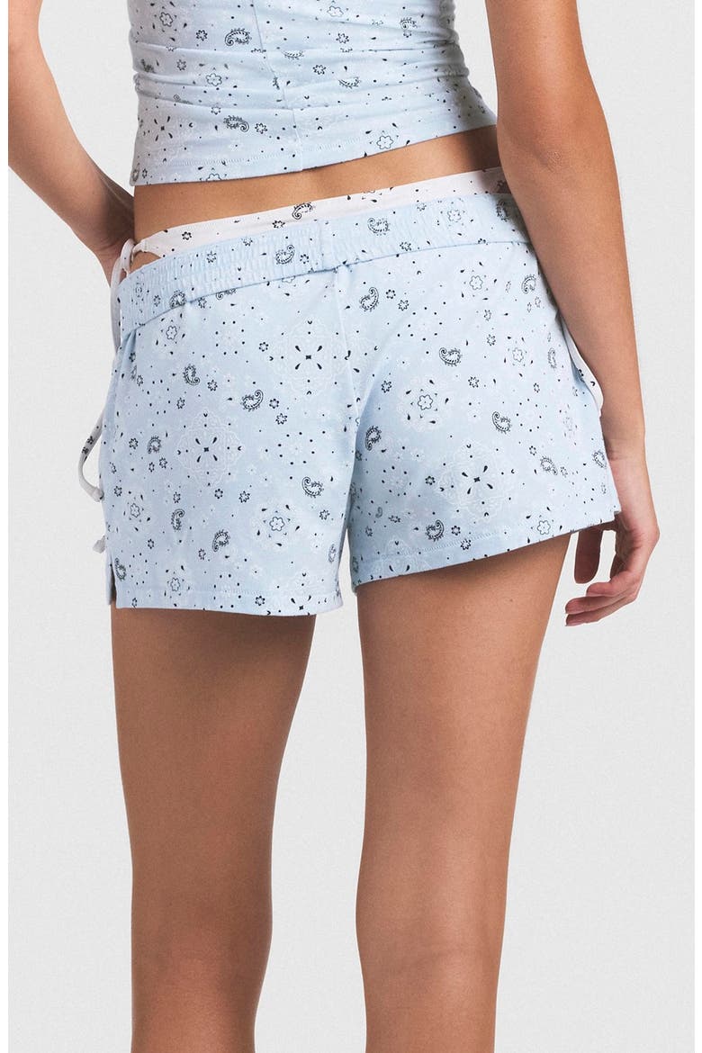 Stretch Cotton Jersey Shorts, Alternate, color, POWDER BLUE BANDANA