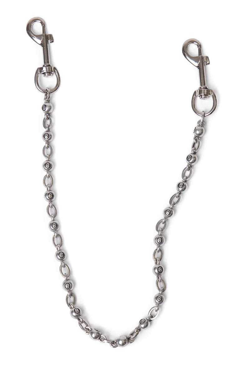 8 Ball Wallet Chain, Main, color, SILVER