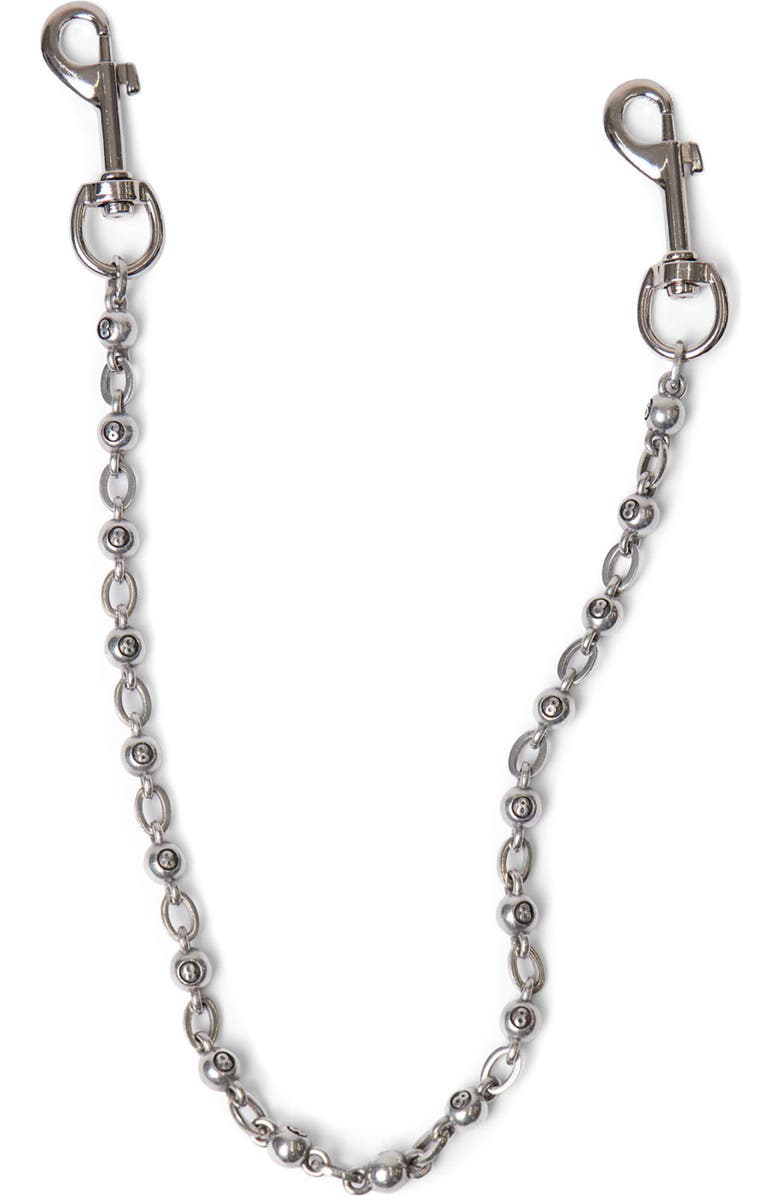 mnml 8 Ball Wallet Chain, Main, color, Silver